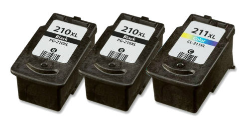 CANON PG-210XL CL-211XL 3 PACK COMBO 2 BLACKS 1 COLOR Remanufactured HIGH YIELD  Canon PIXMA M